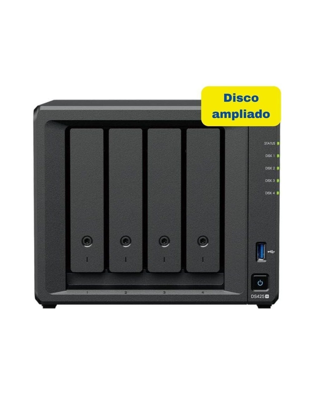 NAS Synology Diskstation DS425+/ 4 Bahías 3.5'- 2.5'/ 2GB DDR4/ 8TB/ Formato Torre