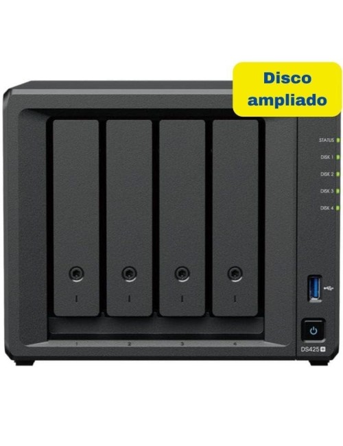 NAS Synology Diskstation DS425+/ 4 Bahías 3.5'- 2.5'/ 2GB DDR4/ 8TB/ Formato Torre