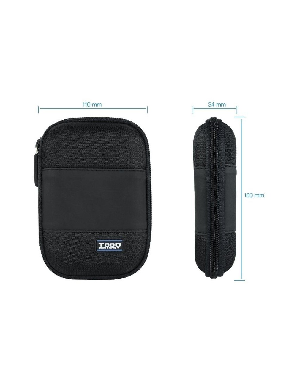 Funda para Disco Externo de 2.5' TooQ TQBC-E2501/ Negro