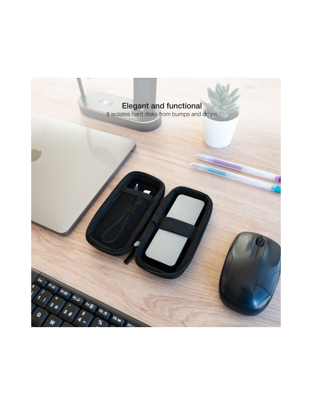 FUNDA PER DISC DUR EXTERN M.2 TOOQ - NEGRA