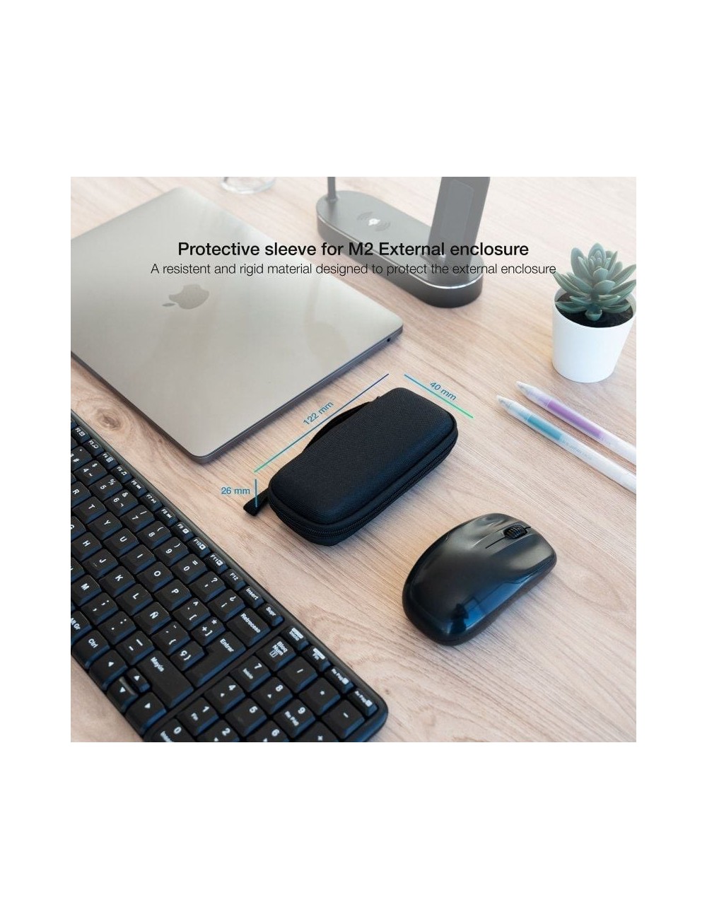 FUNDA PER DISC DUR EXTERN M.2 TOOQ - NEGRA