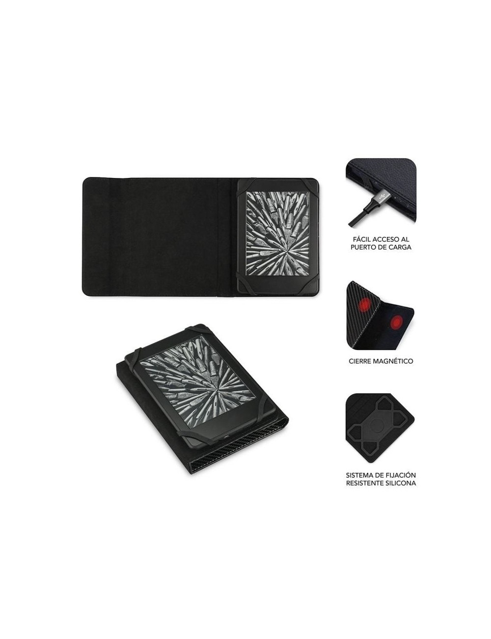 Funda para libro electrónico Subblim Clever Case/ Negra