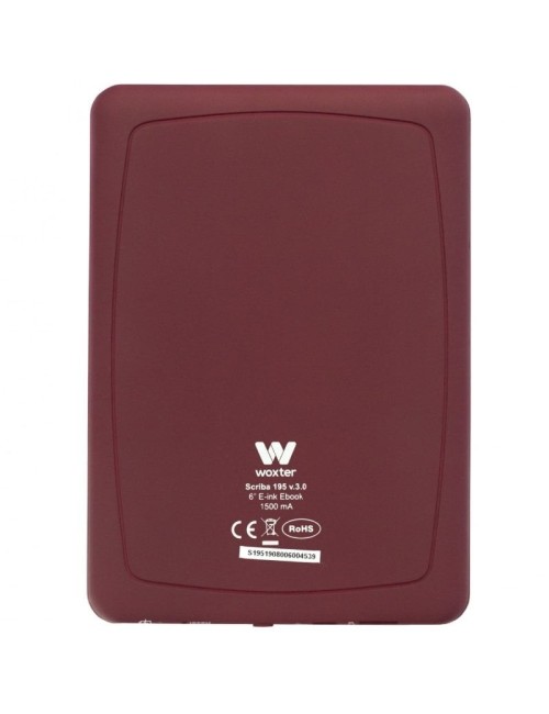 Libro Electrónico Ebook Woxter Scriba 195/ 6'/ Tinta Electrónica/ Rojo