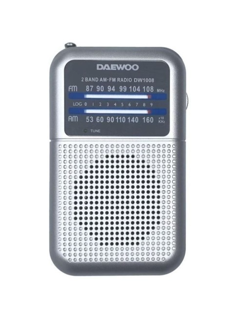 Radio Portátil Daewoo DW1008/ Plata