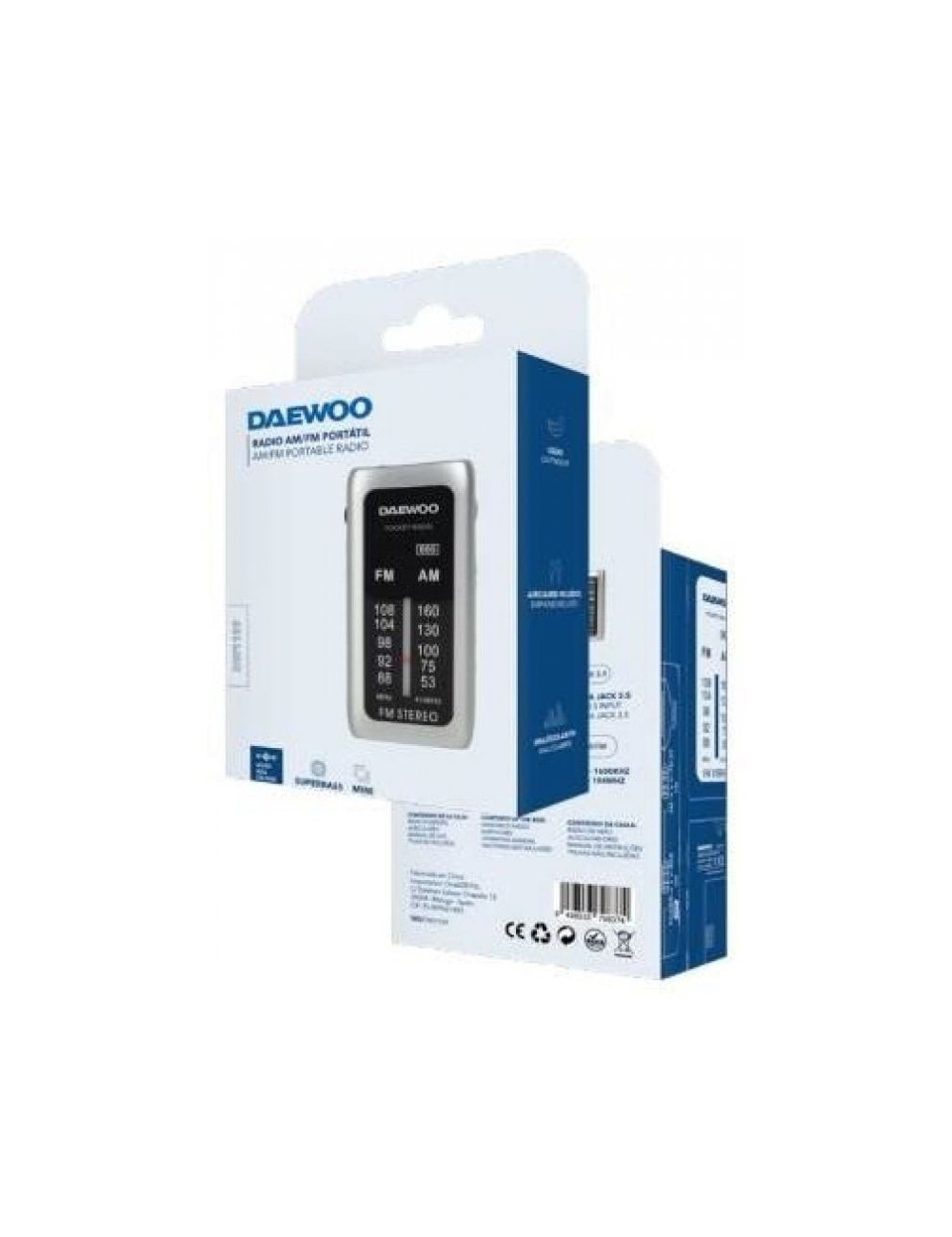 Radio Portátil Daewoo DW1129/ Plata