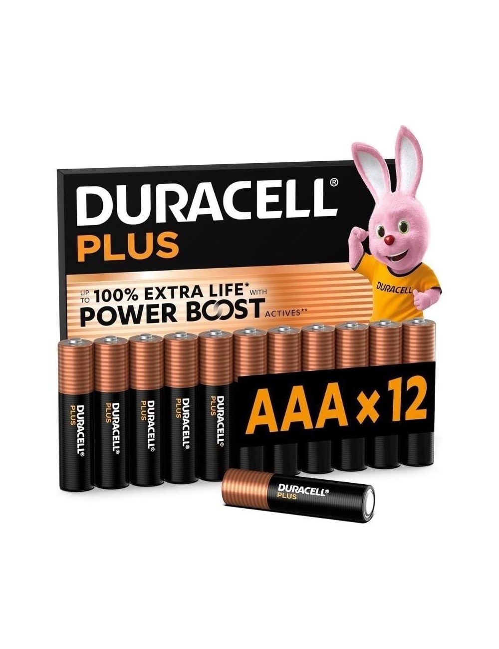 Pack de 12 Pilas AAA Duracell Plus Power Boost DPBLR3B12/ 1.5V/ Alcalinas