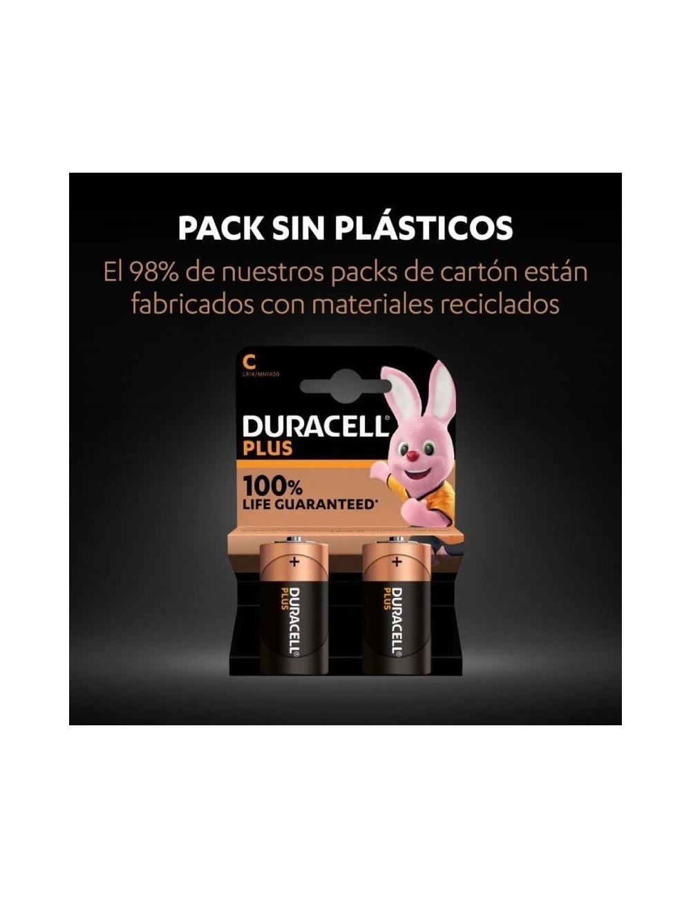 Pack de 2 Pilas C Duracell LR14/ 1.5V/ Alcalinas