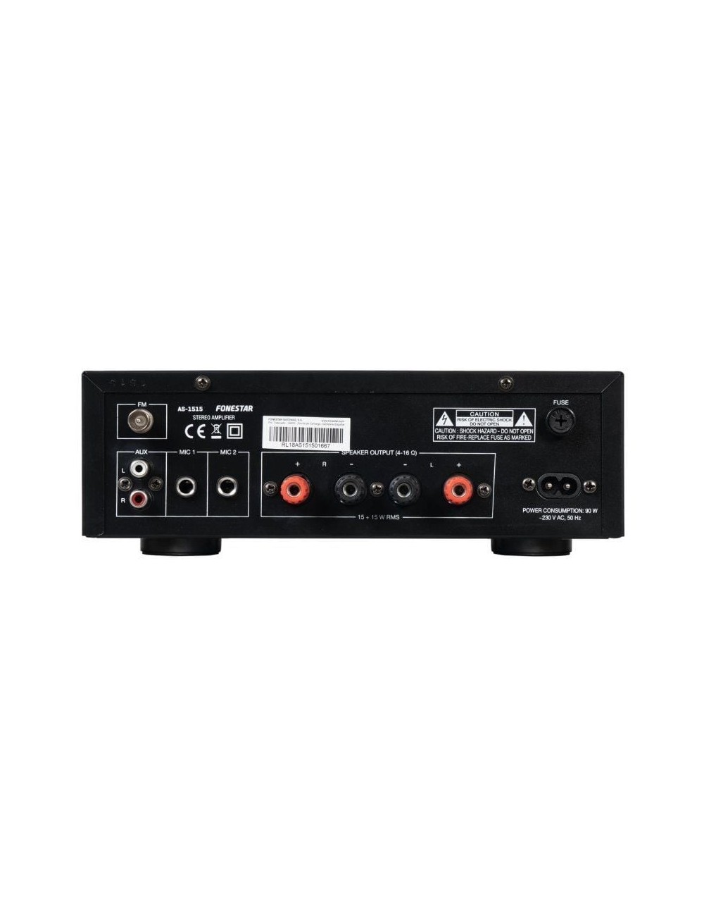 Amplificador estéreo Fonestar AS-1515/ 30W