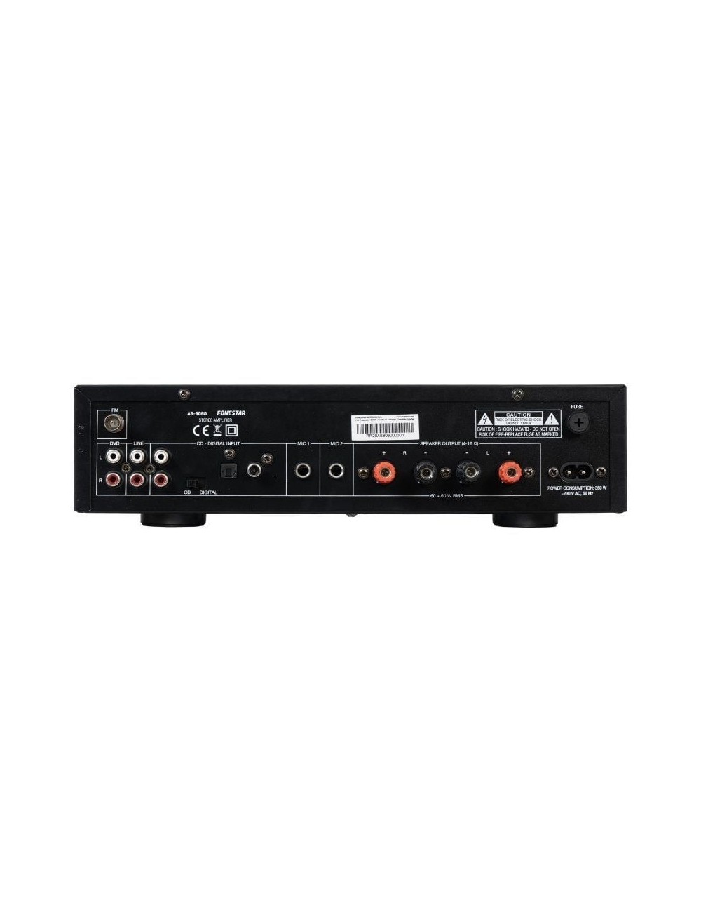 Amplificador estéreo Fonestar AS-6060/ 120W