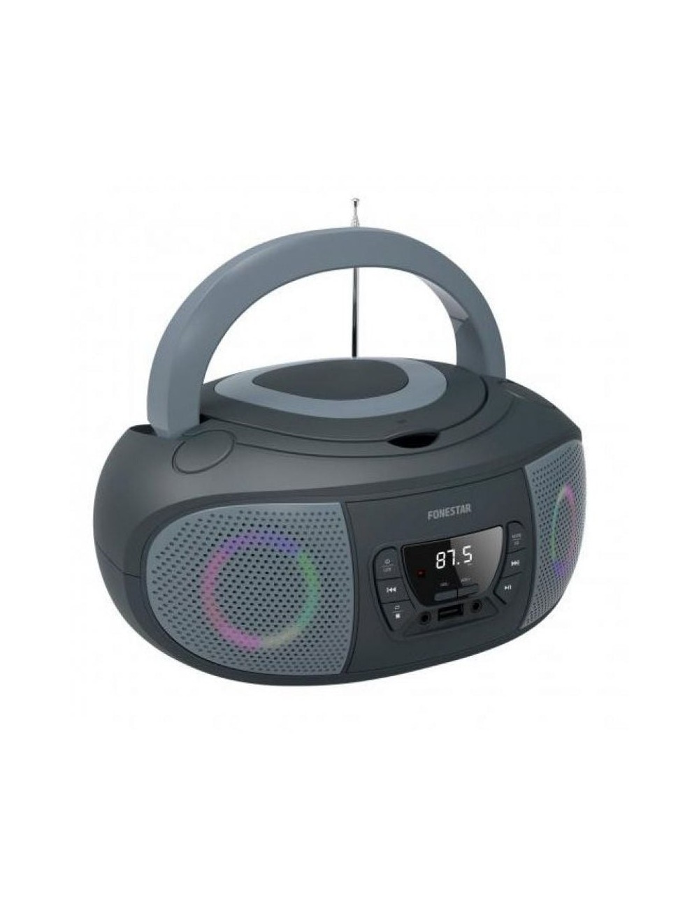 Radio CD Fonestar BOOM-GO-G/ 13W/ Gris