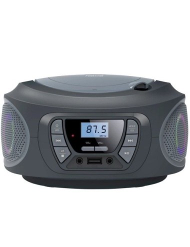 Radio CD Fonestar BOOM-ONE-G/ 13W/ con Cable/ a Pilas/ Gris