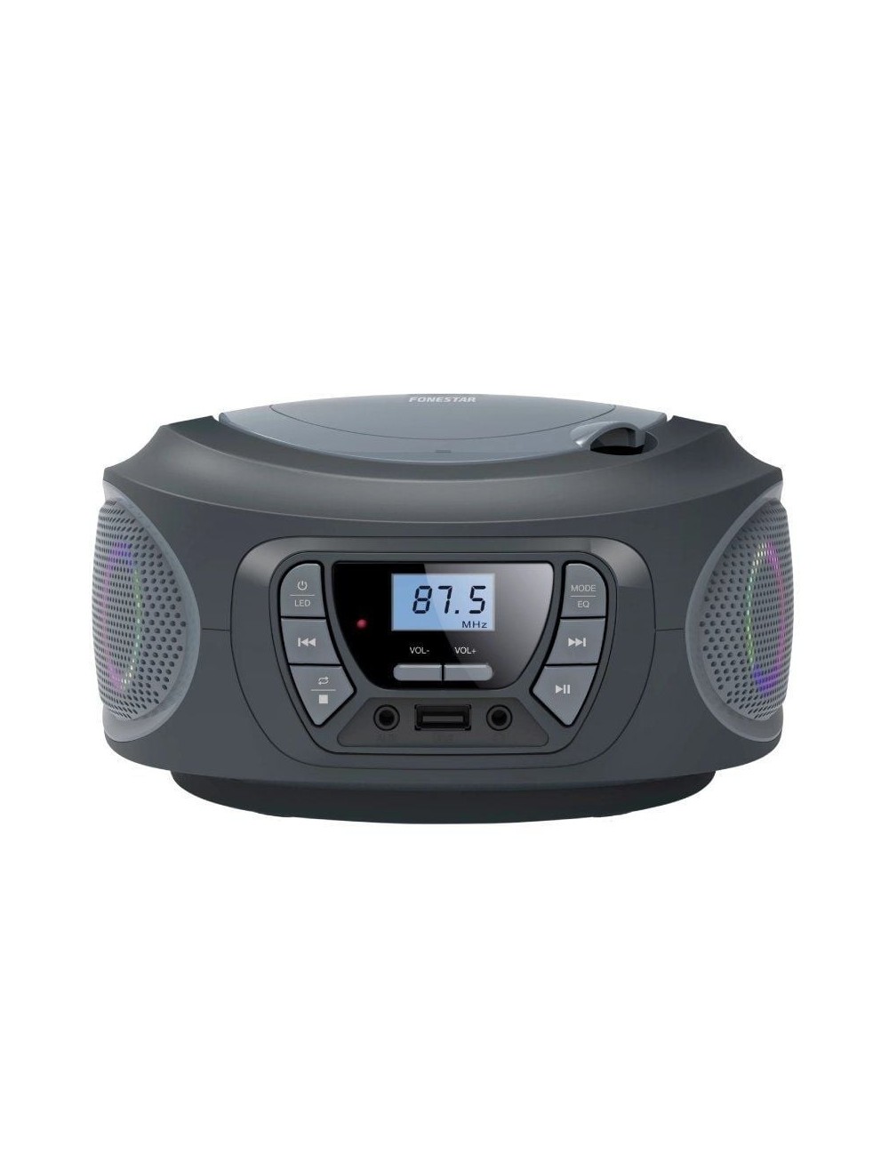 Radio CD Fonestar BOOM-ONE-G/ 13W/ con Cable/ a Pilas/ Gris