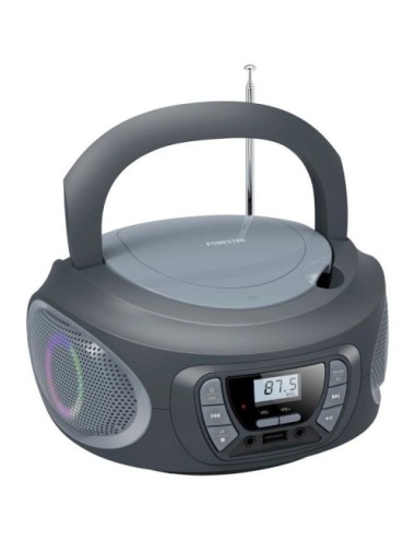 Radio CD Fonestar BOOM-ONE-G/ 13W/ con Cable/ a Pilas/ Gris