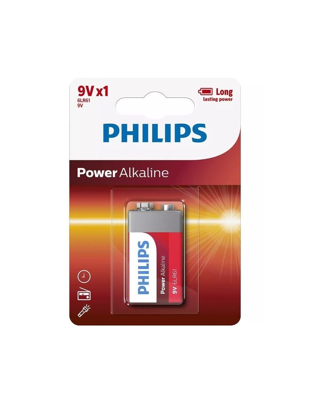 Pila Alcalina Philips 6LR61P1B/10/ 9V