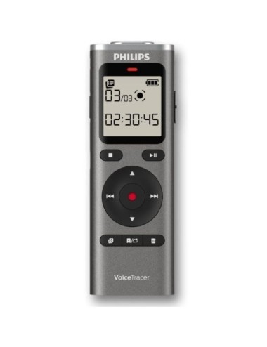 Grabadora de Voz Philips VoiceTracer DVT1170/ 20kHz/ Plata