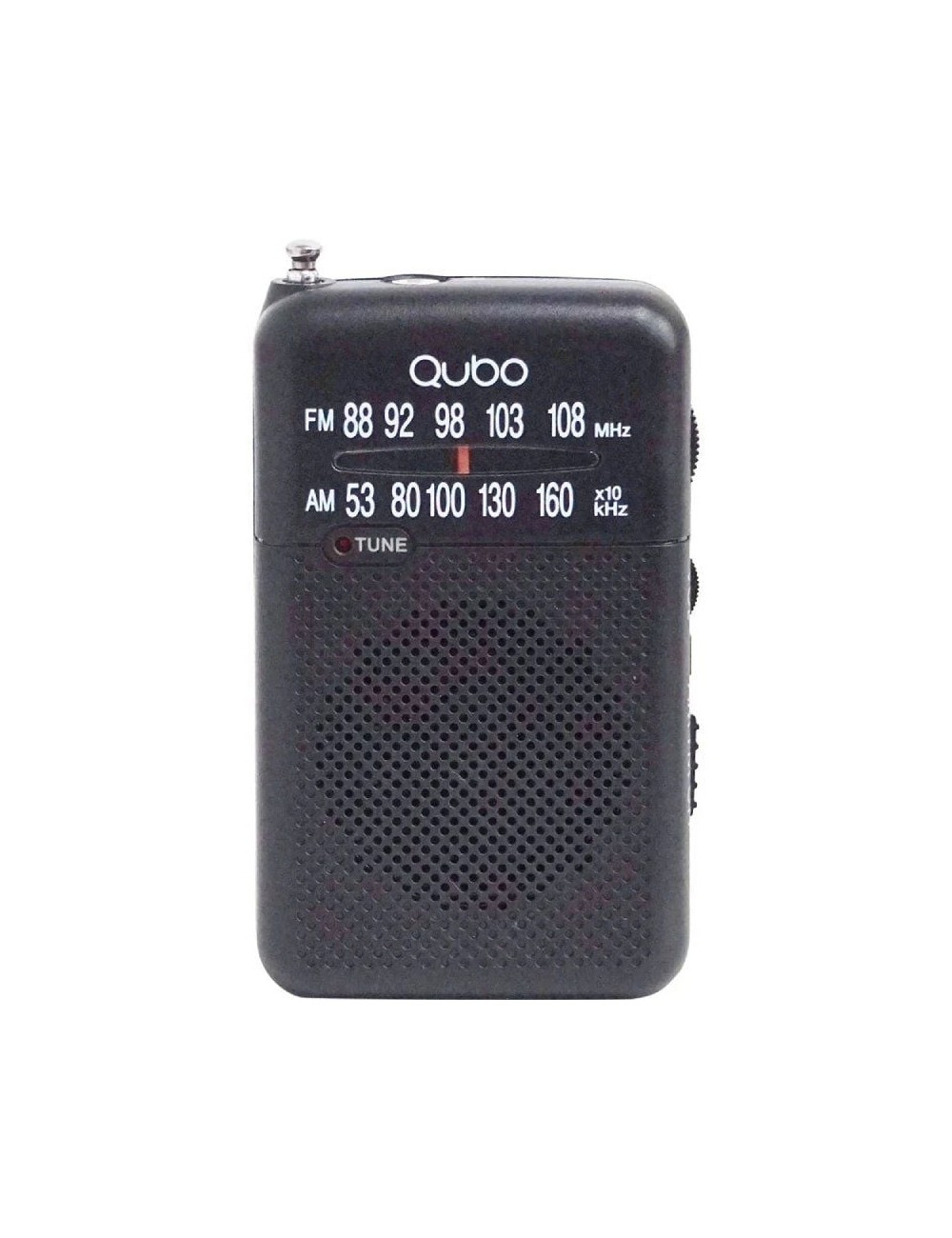 Radio Portátil Qubo R-S1/ con Cable/ a Pilas/ Negra