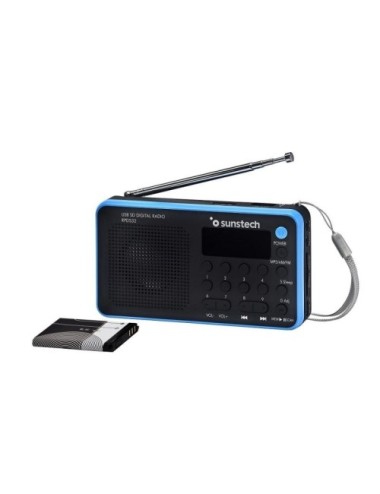 Radio Portátil Sunstech RPDS32BL/ con Batería/ Negra y Azul