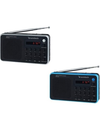 Radio Portátil Sunstech RPD32SL/ con Batería/ Negra y Plateada