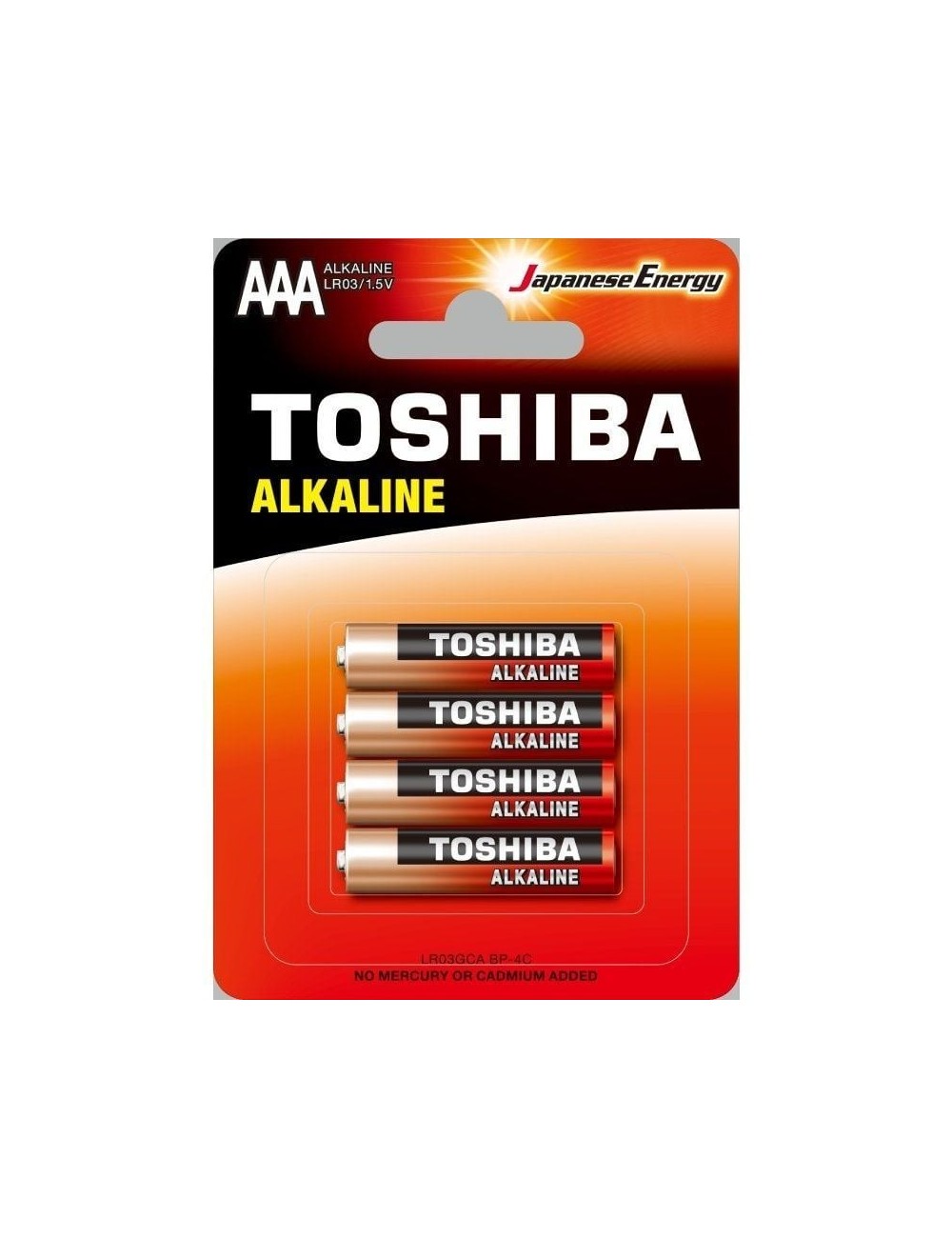 Pack de 4 Pilas AAA Toshiba Alkaline LR03/ 1.5V/ Alcalinas