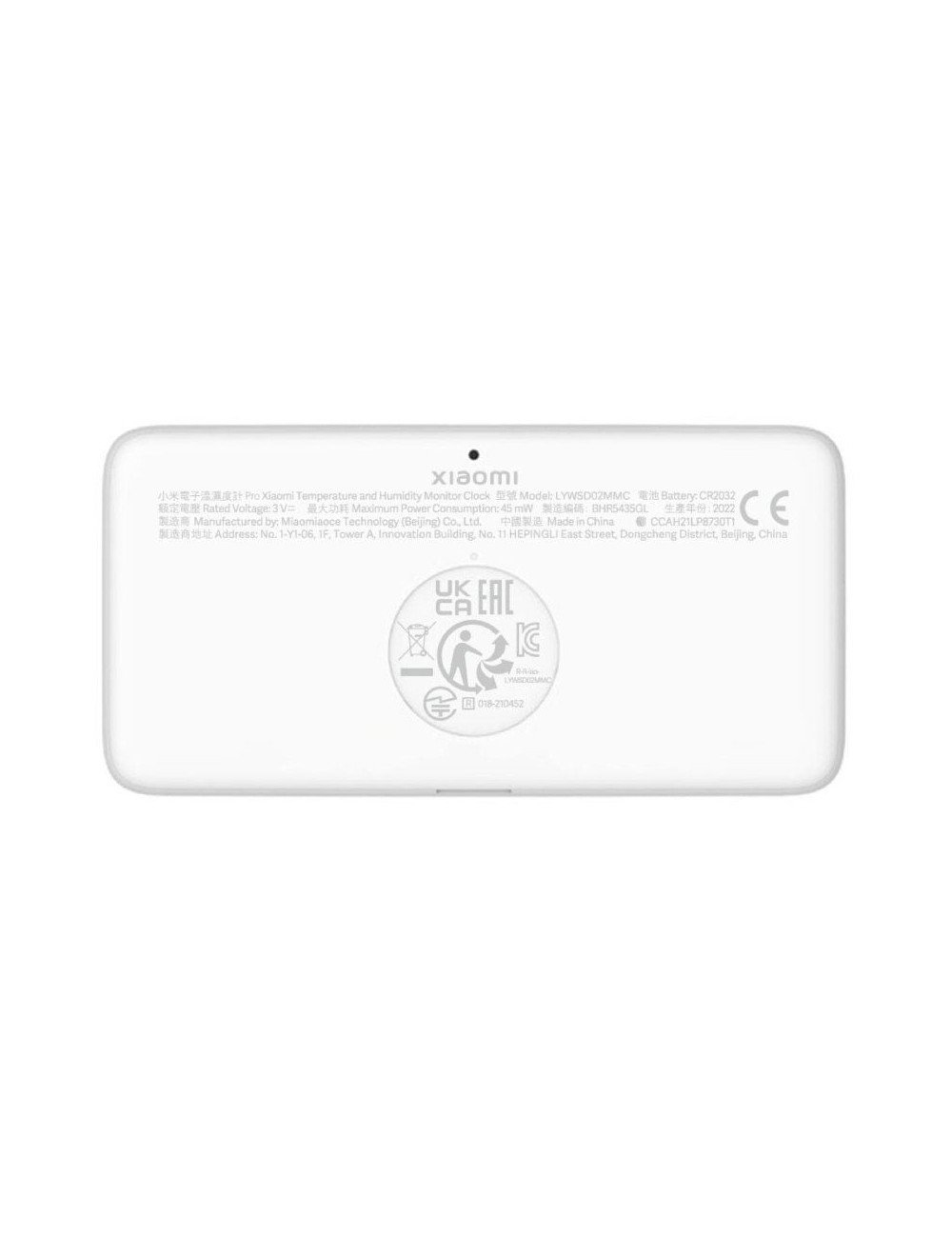 Monitor de Temperatura y Humedad Xiaomi Temperature and Humidity Monitor Clock BHR5435GL