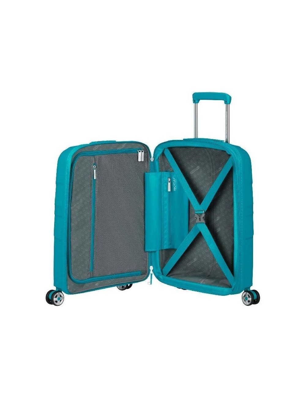 Maleta de Cabina American Tourister Starvibe Spinner 55cm/ 55x40x20cm/ 4 Ruedas/ Verdigrís