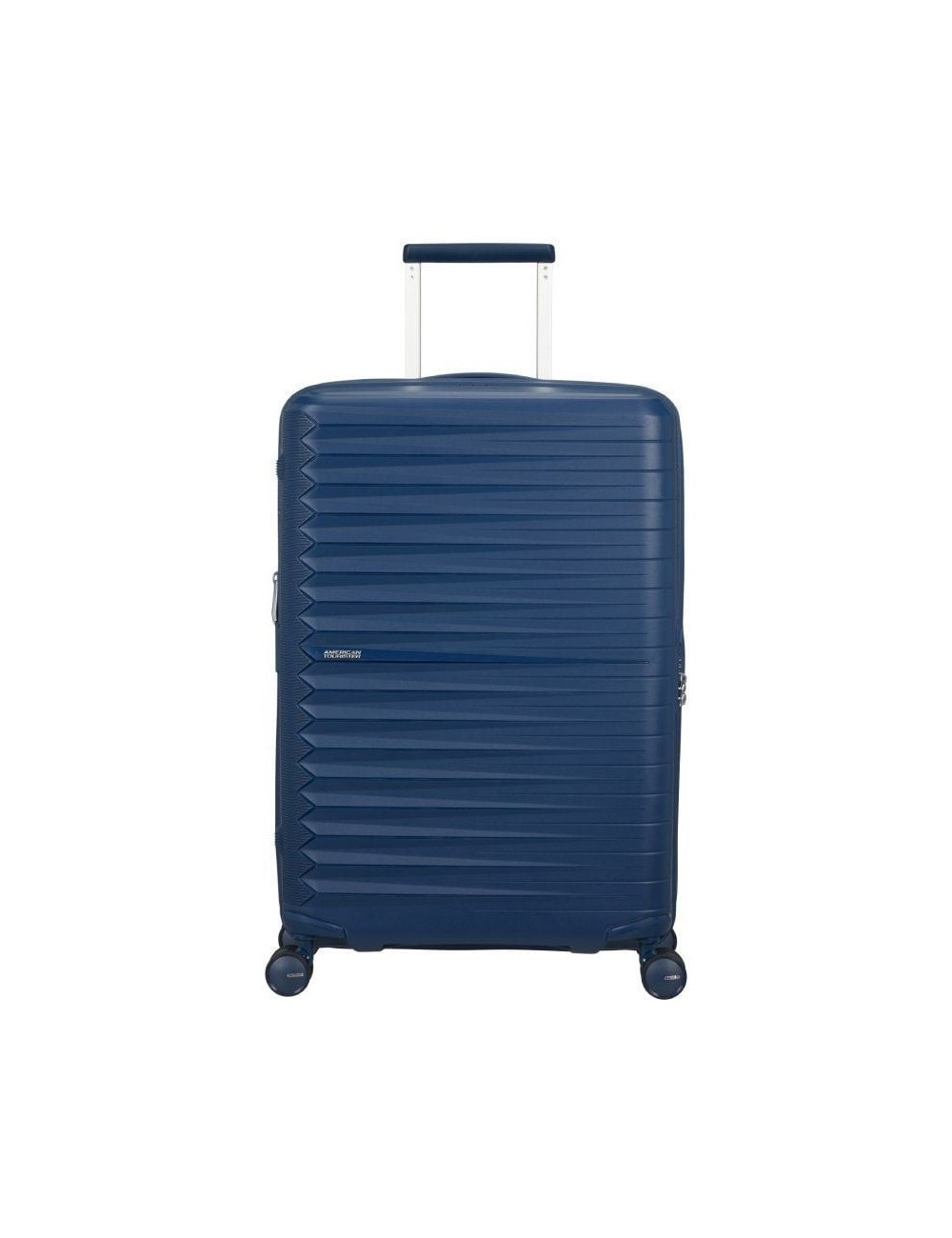 Maleta Mediana American Tourister FastForward Spinner Expansible 68cm/ 68x46x30cm/ 4 Ruedas/ Azul Marino