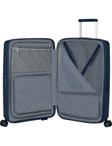 Maleta Mediana American Tourister FastForward Spinner Expansible 68cm/ 68x46x30cm/ 4 Ruedas/ Azul Marino