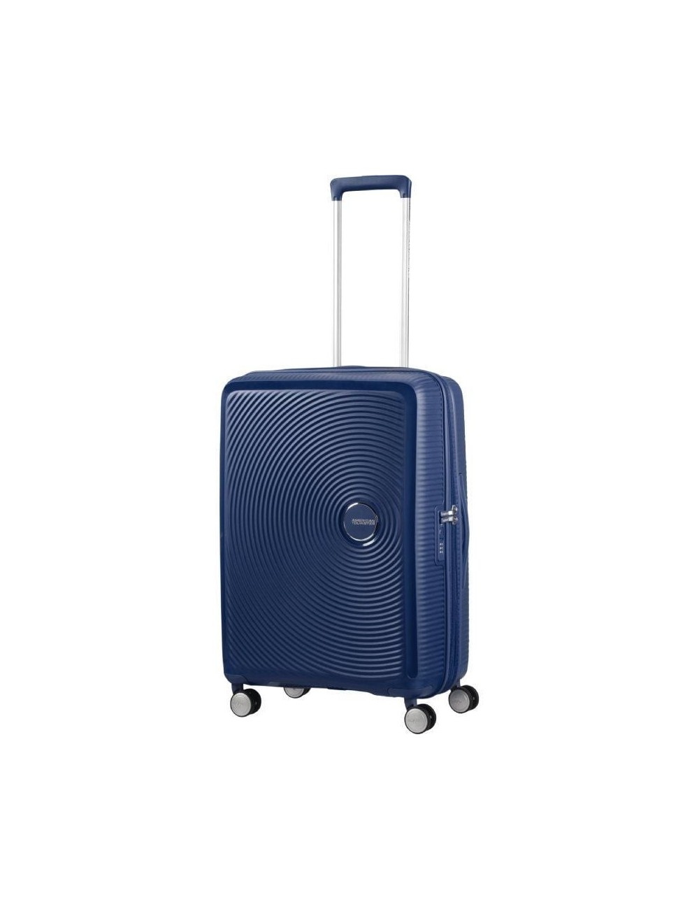 Maleta Mediana American Tourister SoundBox Spinner 67cm/ 67x46.5x29cm/ 4 Ruedas/ Azul Marino