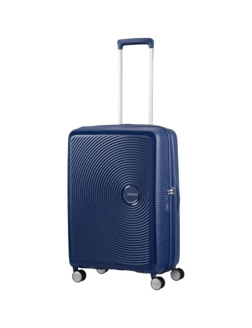 Maleta Mediana American Tourister SoundBox Spinner 67cm/ 67x46.5x29cm/ 4 Ruedas/ Azul Marino
