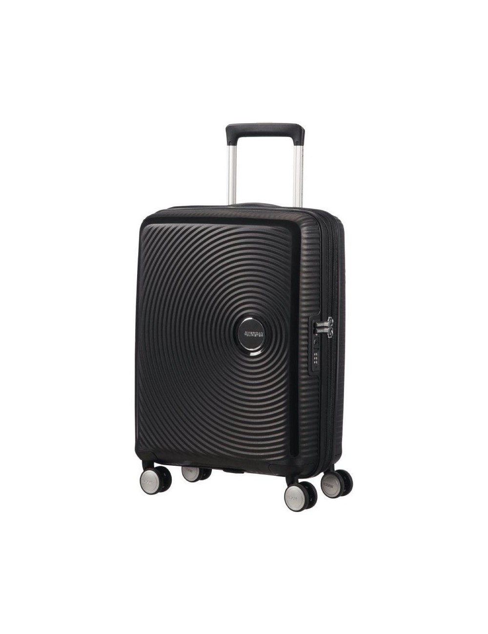 Maleta de Cabina American Tourister SoundBox Spinner 55cm/ 55x40x20cm/ 4 Ruedas/ Negra