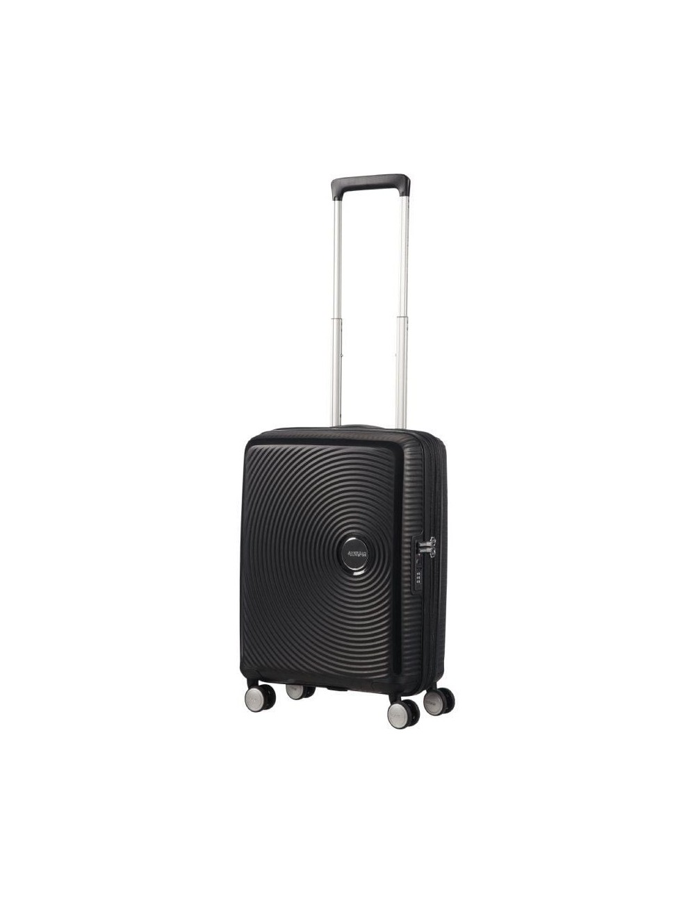Maleta de Cabina American Tourister SoundBox Spinner 55cm/ 55x40x20cm/ 4 Ruedas/ Negra