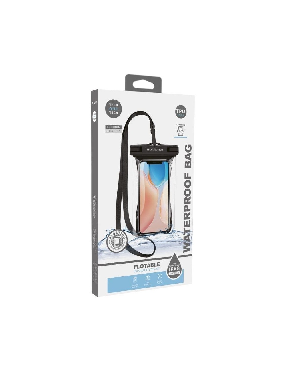 Funda Universal Impermeable para Smartphone Tech One Tech TEC2855/ Hasta 7.5'