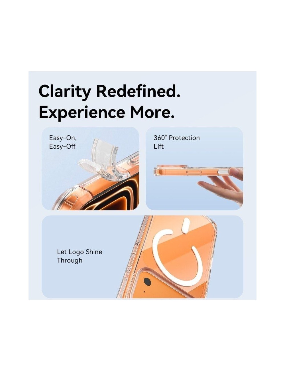 Funda Dura con Magsafe Vention Concise Impact KVBTCB-10/ Compatible con iPhone 17/ Transparente