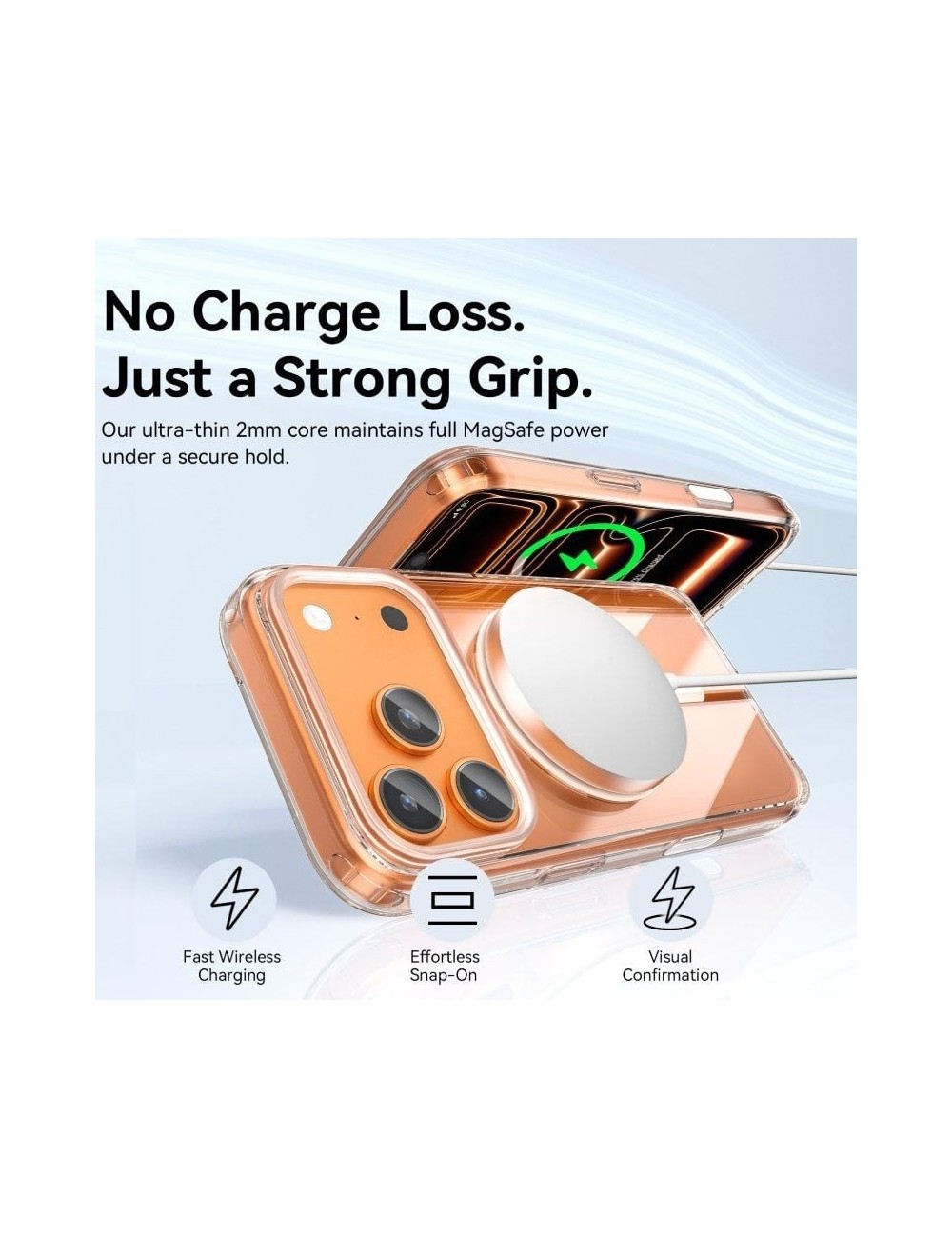 Funda Dura con Magsafe Vention Concise Impact KVBTCB-30/ Compatible con iPhone 17 Pro/ Transparente