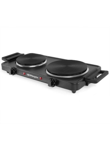 Cocina Eléctrica Orbegozo PE2855/ 2 placas 155 y 185mm/ 1000W - 1500W