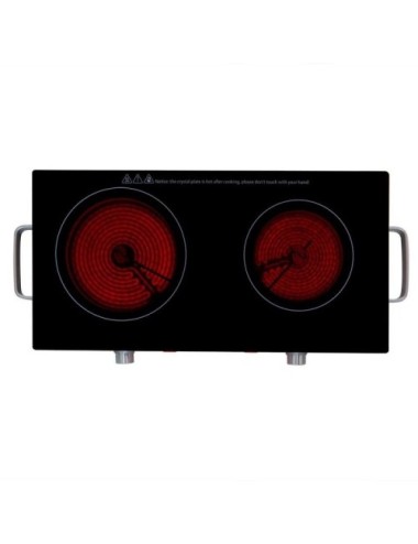 Vitrocerámica Orbegozo PCE6000/ 2 placas 170 y 205mm/ 1000W - 1800W