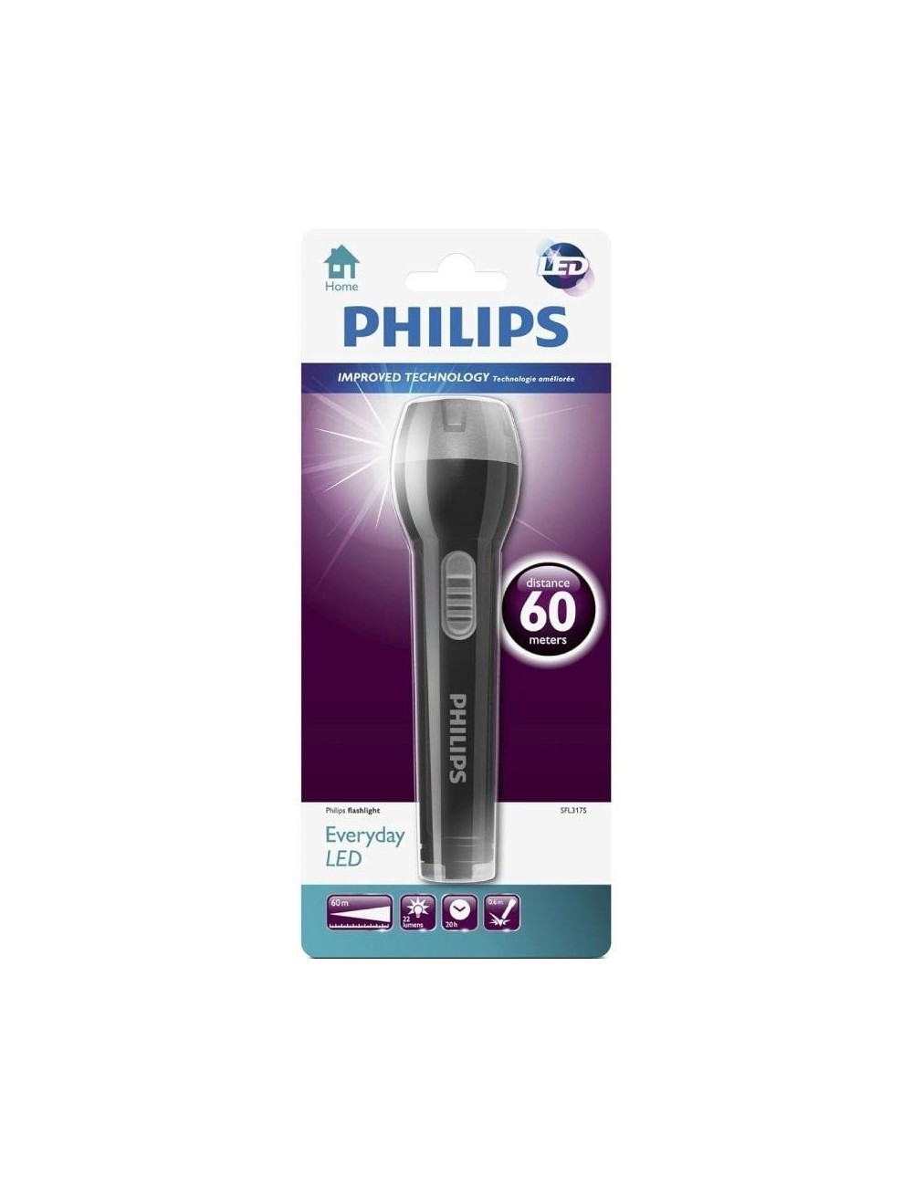 Linterna Philips SFL3175/ 22 Lúmenes/ 2 pilas *AA