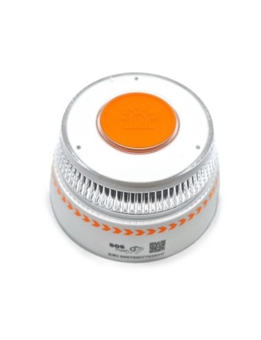 Luz baliza de emergencia para coche SOS Flash V16 Connected IoT BAL/2/ Homologada/ Base Imantada/ Geolocalizable/ Funciona a Pil