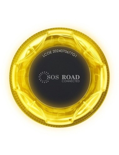 Luz baliza de emergencia para coche SOS Road Connected EL2024 V16/ Homologada/ Base Imantada/ Geolocalizable/ Funciona a Pilas