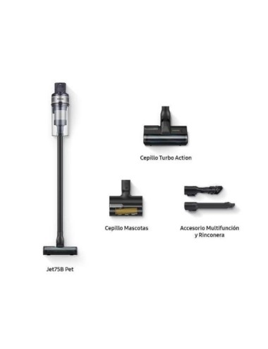 Aspirador Escoba con batería Samsung Jet 75B Pet/ 21.6V/ Autonomía 210 Min
