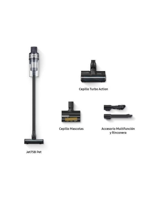 Aspirador Escoba con batería Samsung Jet 75B Pet/ 21.6V/ Autonomía 210 Min