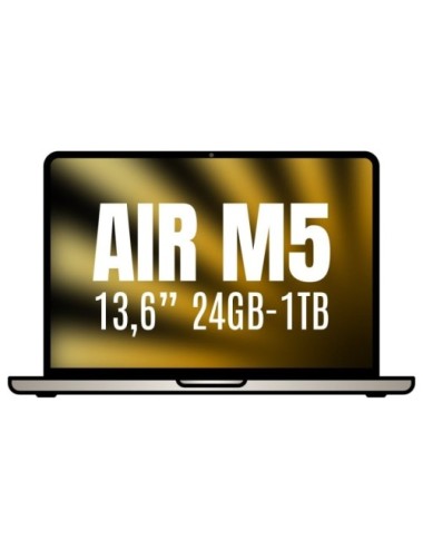 Apple Macbook Air 13,6'/ M5 10-Core CPU/ 24GB/ 1TB SSD/ 10-Core GPU/ Blanco Estrella