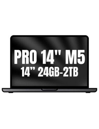 Apple Macbook Pro 14'/ M5 Pro 15-Core CPU/ 24GB/ 2TB SSD/ 16-Core GPU/ Negro Espacial