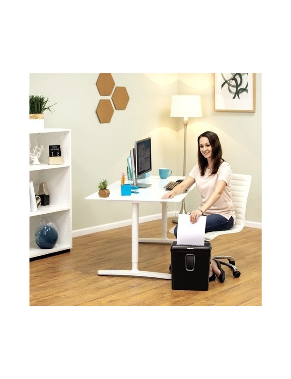 Destructora Fellowes P-30C/ Corte en Partículas de 4 x 34mm/ Negra