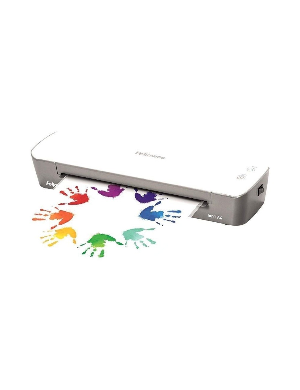 Plastificadora Fellowes Ion A4 4560001/ hasta A4 y 80-125 Micras/ Blanca y Gris