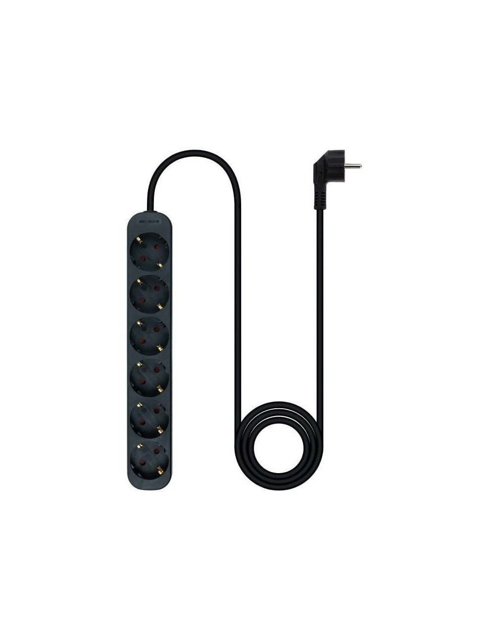 Regleta Nanocable 10.37.0006-NS-BK/ 6 Tomas de Corriente/ Cable 1.4m/ Negra