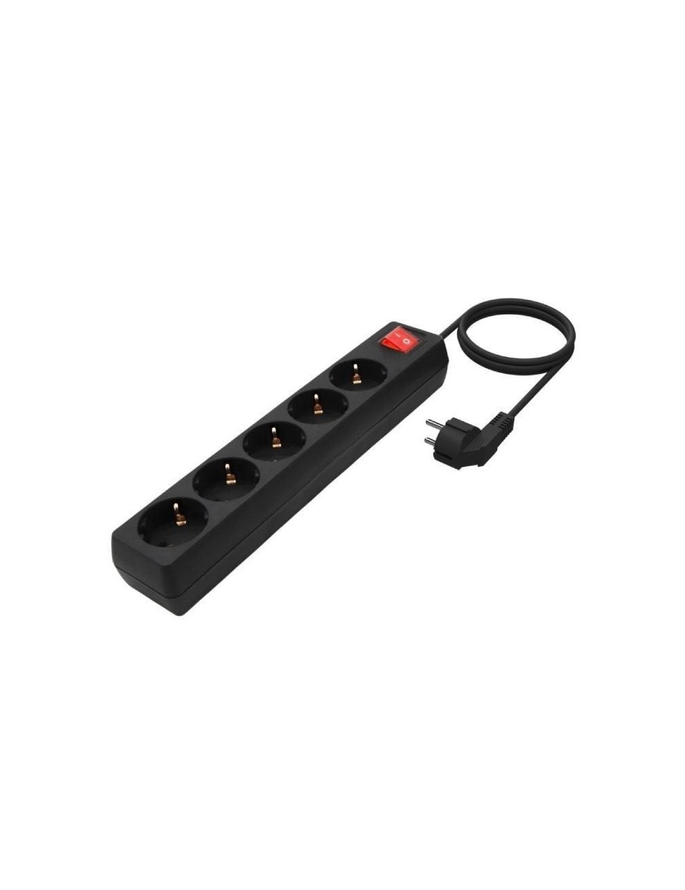 Regleta con Interruptor Aisens A154-0652/ 5 Tomas de Corriente/ Cable 1.4m/ Negro