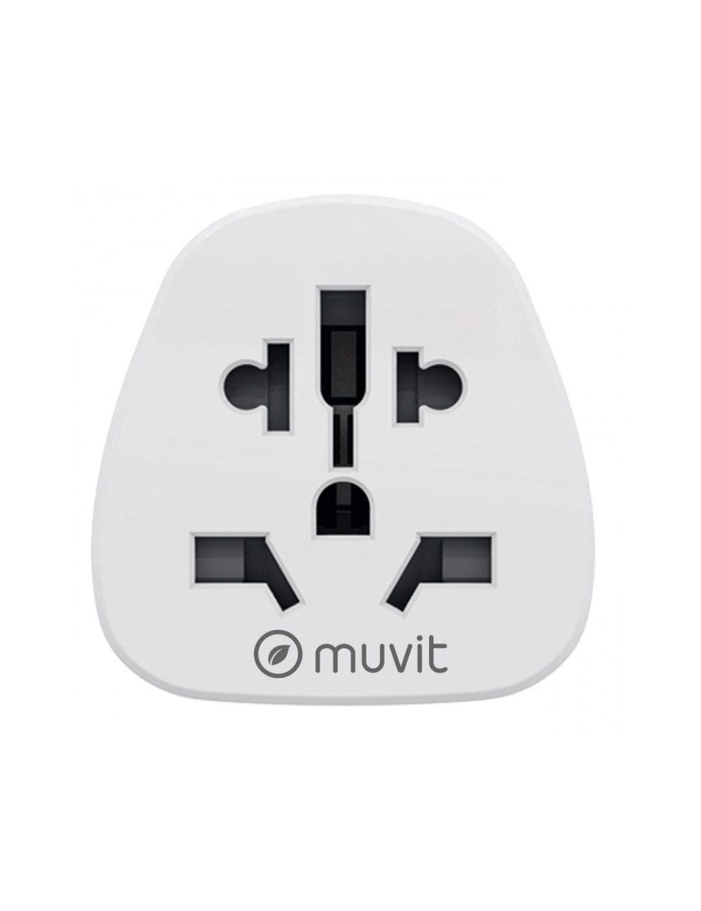 Enchufe Universal Muvit For Change MCADP0007/ 1 Toma de Corriente/ Blanco