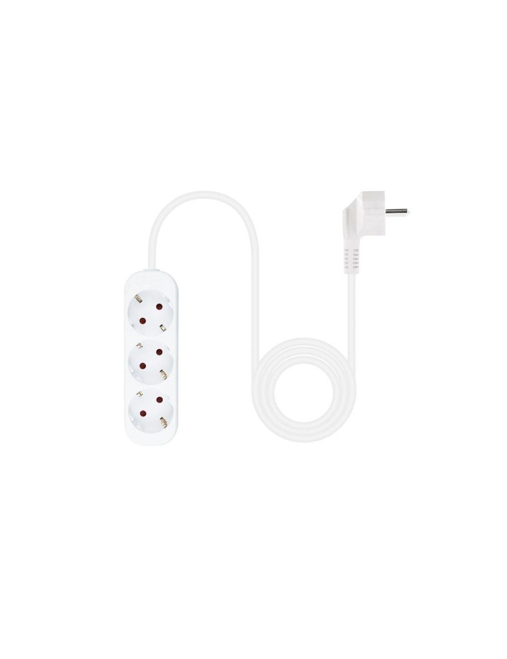 Regleta Nanocable 10.38.0003-NS/ 3 Tomas de Corriente/ Cable 1.4m/ Blanca