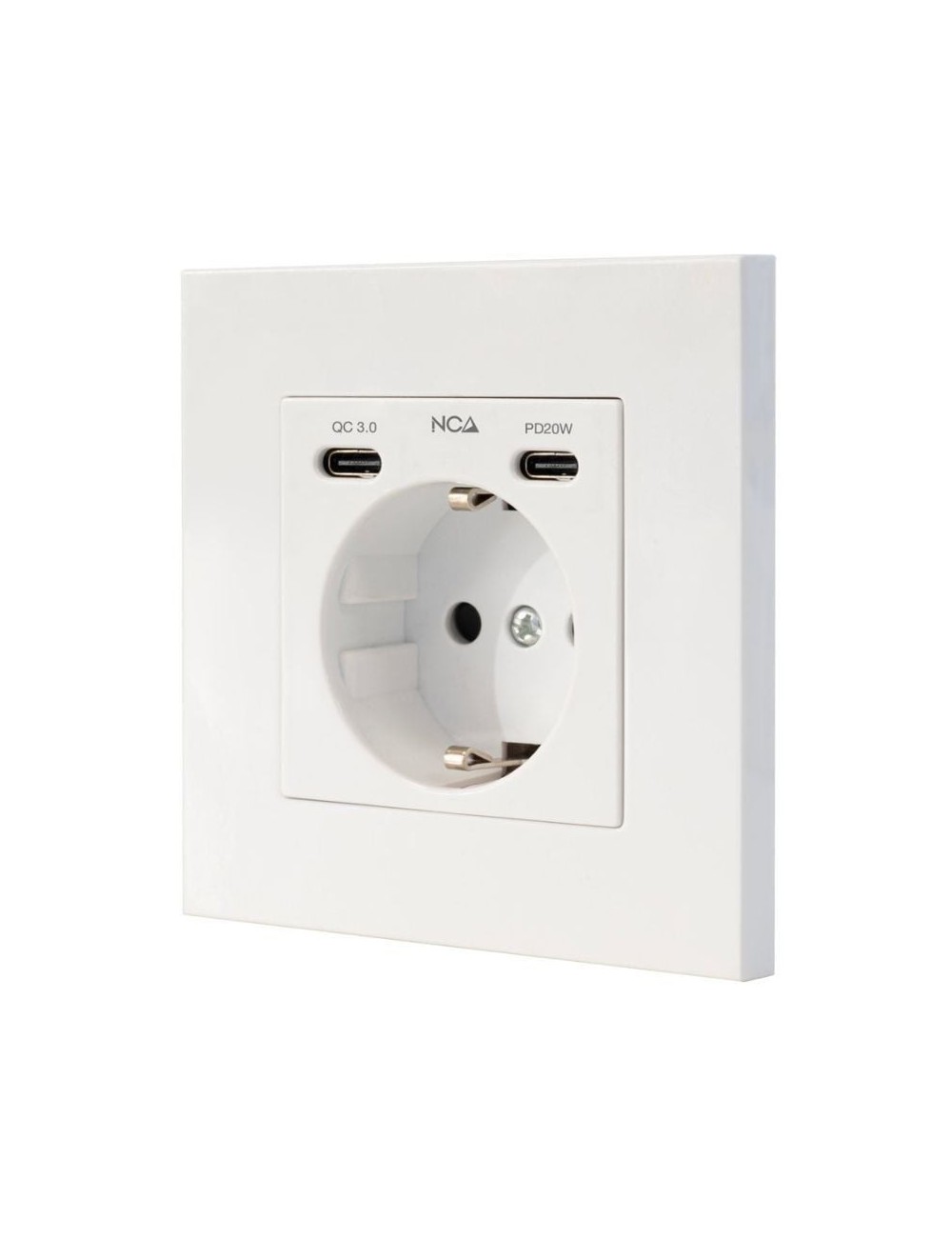Roseta de Pared Nanocable 10 35 0012/ 1 Schuko/ 2 USB